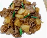 A picture of step 2 of Stir fry beef&pineapple.