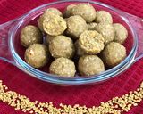 A picture of step 22 of Methi Coconut Laddu.