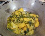A picture of step 5 of SARSON SAAG CABBAGE SABZI...
