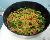 A picture of step 4 of Okra In Tumeric Vegan Fried Rice.