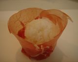 A picture of step 3 of Cured Ham Sushi Balls.