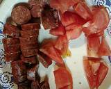 Sausage salad, fried recipe step 1 photo