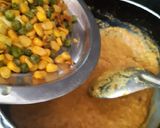 A picture of step 11 of Schezwan matar paneer corn masala.