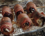 A picture of step 8 of Dates Wrapped in Bacon.