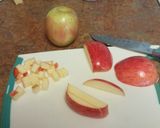 A picture of step 1 of Strusel topped cinnamon apples.