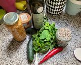 Une image de l'étape 1 de Trio quinoa 🥄pois chiche🌾🫘 menthe festival de saveurs 🍃🌿.