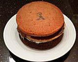 A picture of step 21 of Neapolitan Layer Cake.