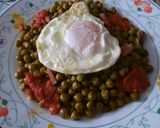 Foto del paso 2 de la receta Guisantes con Sobrasada y Huevo frito