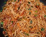 A picture of step 5 of Jollof Spaghetti.