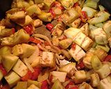 A picture of step 3 of Eggplant and tomatoes.