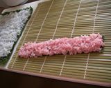A picture of step 2 of Plum Blossom Sushi Rolls.