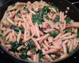 A picture of step 3 of Penne with Spinach, Chickpeas and Paprika.