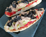 Foto del paso 8 de la receta: Tosta de melva con pimientos y berenjena