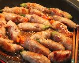 A picture of step 4 of Carrot Pork Rolls.