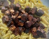 Foto del paso 4 de la receta Pasta con salsa de calabacín y tofu picante
