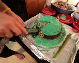 A picture of step 2 of Leprechaun Hat Cake.