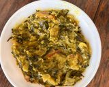 A picture of step 2 of Dahi methi.