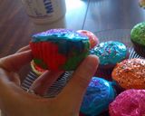 A picture of step 6 of Tye dye cupcakes.