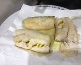 Foto del paso 5 de la receta: Filetes de bacalao confitado con base de patata panadera