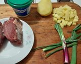 Foto del paso 1 de la receta: Lomo picante /aioli, con papas al verdeo