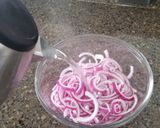 A picture of step 2 of Super Easy Pickled Red Onions.