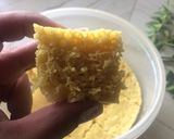 A picture of step 2 of Instant Dhokla ready in four minutes.