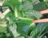 A picture of step 3 of Easy Prep! Creamy Eggs with Komatsuna Greens.