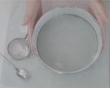 A picture of step 2 of Sachertorte (chocolate cake).