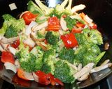 A picture of step 3 of Stir-Fried Chicken Breast with Broccoli and Lo Mein Noodles, Jon Style.
