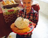 A picture of step 12 of Cheese Ball Holiday Cheese Planet.