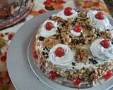 A picture of step 12 of Black forest cake stuff California crunchy walnuts cake.