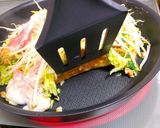 A picture of step 10 of Hiroshima-Style Okonomiyaki.