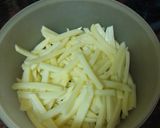 Foto del paso 11 de la receta: Palomitas de cerdo adobado en salsa de almendras y papas fritas