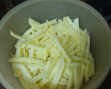 Foto del paso 11 de la receta: Palomitas de cerdo adobado en salsa de almendras y papas fritas