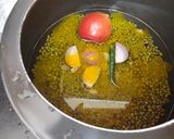 A picture of step 1 of Green moong dal.
