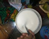 A picture of step 5 of Mkate wa sinia(rice cake).
