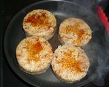 A picture of step 6 of Pan-Fried Rice Balls Made with Soy Sauce Seasoned Bonito Flakes!.