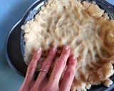 A picture of step 3 of no roll pie crust.