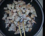 A picture of step 1 of Bacon Breakfast wrap.