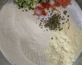 A picture of step 3 of Mixed veg Thepla with homemade butter.