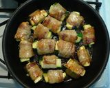 A picture of step 5 of Zucchini Pork Teriyaki Rollups.