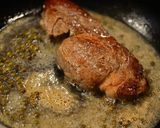A picture of step 3 of Beef Filet with Green Peppercorn Sauce.