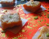 A picture of step 5 of Custard Apple burfi.