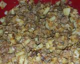 A picture of step 4 of Sausage Potato and Cheese Enchiladas.