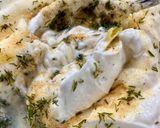 A picture of step 4 of Easy Baked Salmon with Lemon Dill Sauce.