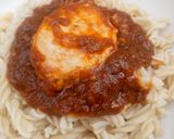 A picture of step 4 of Egg stew with pasta.