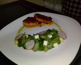 Foto del paso 17 de la receta: Medallones de cerdo, ensalada de verdolagas y "jugo verde"