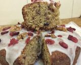 Foto del paso 5 de la receta: Torta Budín de avena con arándanos y nueces