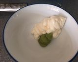 A picture of step 4 of Chicken wrap with wasabi mayo.