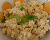 A picture of step 4 of My Egg,Spring onion and Soft Cheese mix#Breakfast#Lunch.